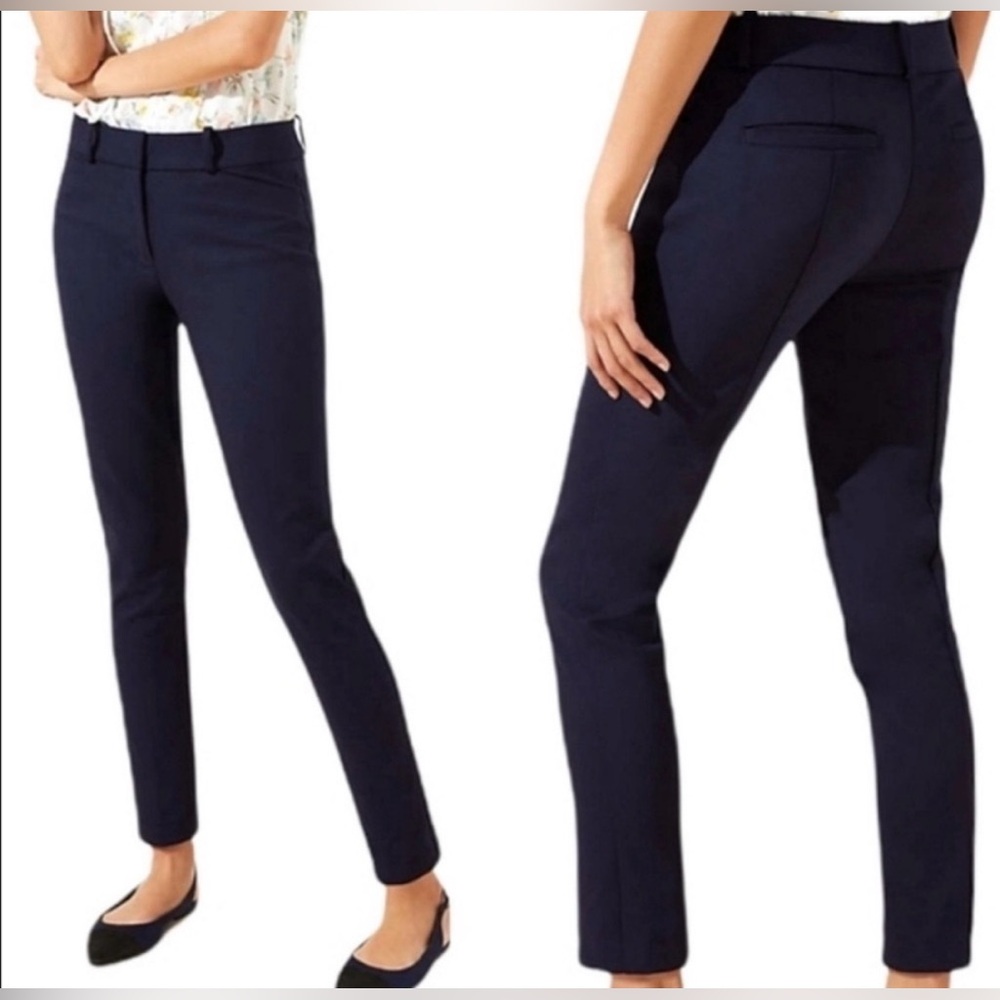 LOFT MARISA FIT NAVY BLUE SLACKS 0 #69